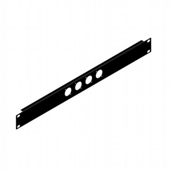 Penn Elcom 1U Rack Panel Punched for 4 x D-Series Connectors