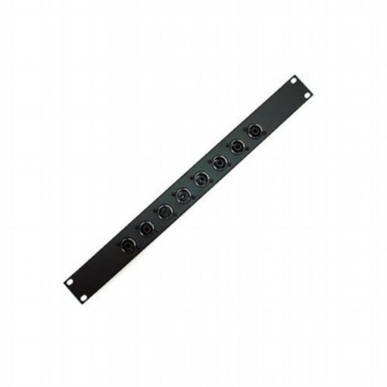 Penn Elcom 1U Rack Panel Punched for 8 x NL2 Speakon Connectors