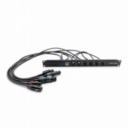 Penn Elcom Penn Elcom 1U Eight-Way Power, XLR & SpeakON Rack Panel With 1m Tails (Loaded Panel Series)