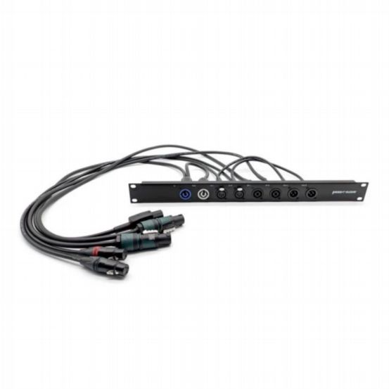 Penn Elcom 1U Eight-Way Power, XLR & SpeakON Rack Panel With 1m Tails (Loaded Panel Series)