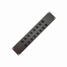Penn Elcom Penn Elcom 2U 16 Way Punched Panel With 16x Neutrik NL4 SpeakON Connectors