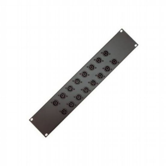 Penn Elcom 2U 16 Way Punched Panel With 16x Neutrik NL4 SpeakON Connectors