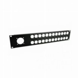 Penn Elcom Penn Elcom 2U Panel Punched For 24x D-Series And 1x Socapex Connector