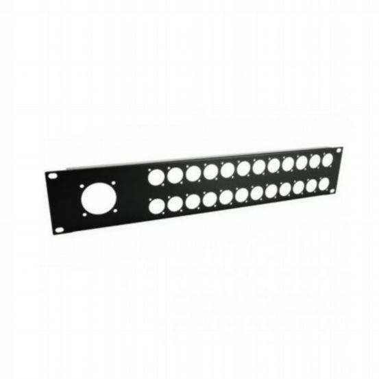 Penn Elcom 2U Panel Punched For 24x D-Series And 1x Socapex Connector