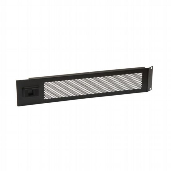 Penn Elcom 2U Hinged Vented Rack Panel With Slam Lock