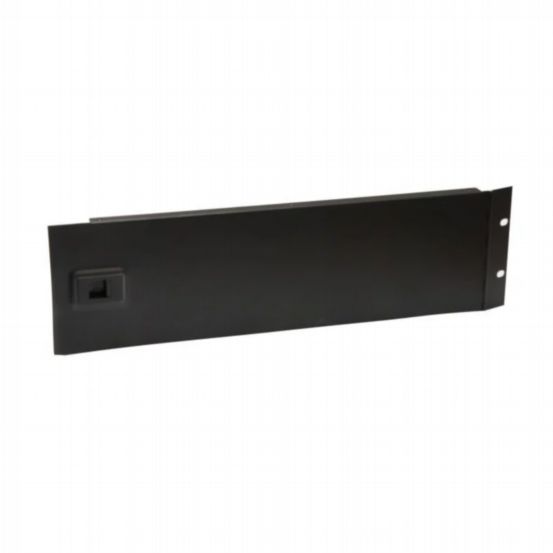 Penn Elcom 3U Hinged Rack Panel with Slam Lock – Black