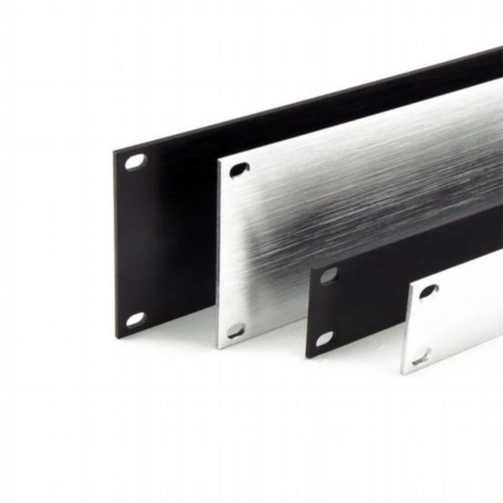 Penn Elcom 1U Silver Brushed Anodised Aluminium Flat Rack Panel