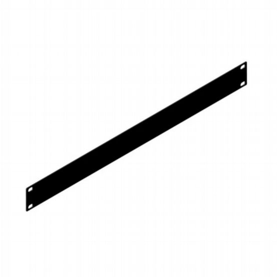 Penn Elcom 1U Black Aluminium Flat Rack Panel