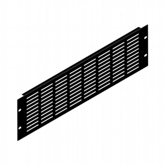 Penn Elcom 3U Black Flanged Rack Panel With Horizontal Vents