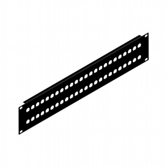 Penn Elcom 2U Rack Panel Punched for 48 x BNC Connectors
