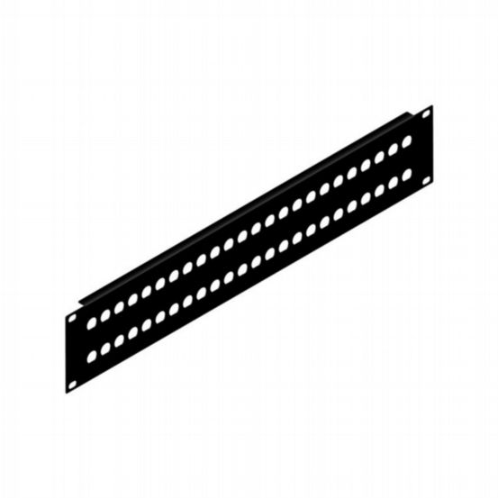 Penn Elcom 2U Rack Panel Punched For 48x BNC Connectors