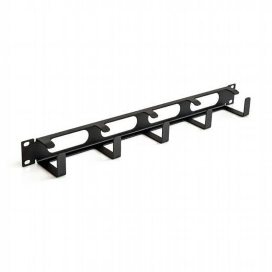 Penn Elcom 1U Panel with 5 Steel Rings for Cable Management