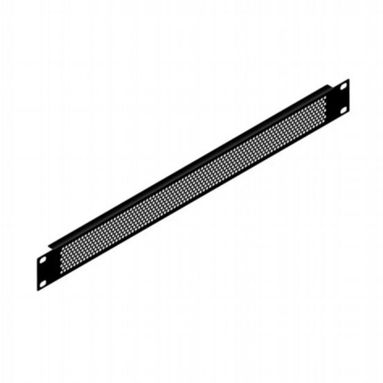 Penn Elcom 1U Black Perforated Flanged Rack Panel