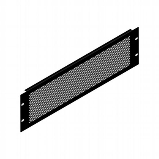 Penn Elcom 3U Black Perforated Flanged Rack Panel