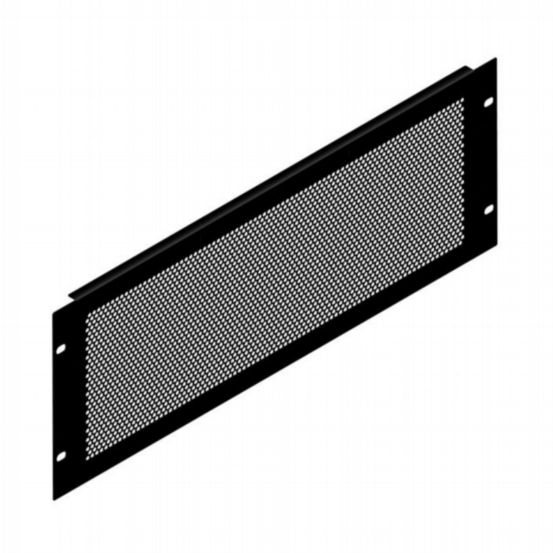Penn Elcom 4U Black Perforated Flanged Rack Panel