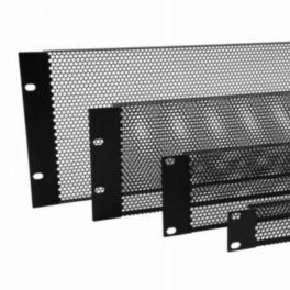Penn Elcom Penn Elcom 1U Black Fully Perforated Flanged Rack Panel