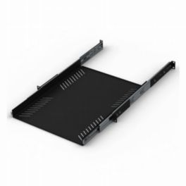 Penn Elcom Penn Elcom 1U Black 560mm Deep Sliding Rack Tray with Universal Fixing