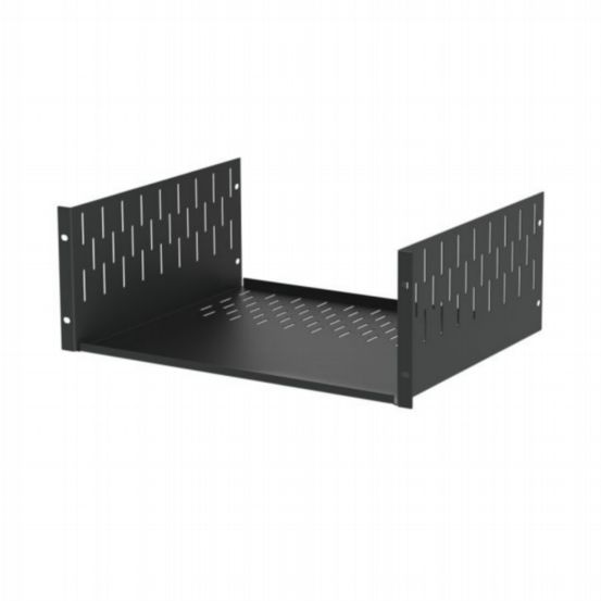 Penn Elcom 4U Black Clamping Rack Shelf (367mm Deep)
