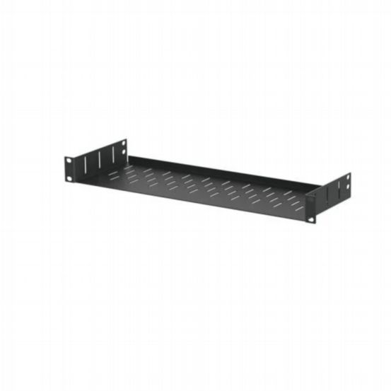 Penn Elcom 1U Black Clamping Rack Shelf – 152mm Deep