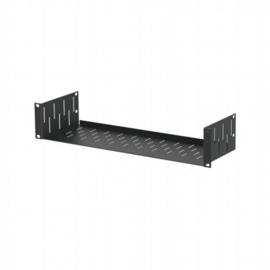 Penn Elcom 2U Black Clamping Rack Shelf – 152mm Deep