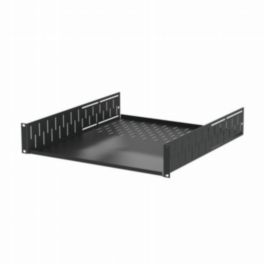 Penn Elcom Penn Elcom 2U Black Clamping Rack Shelf – 500mm Deep