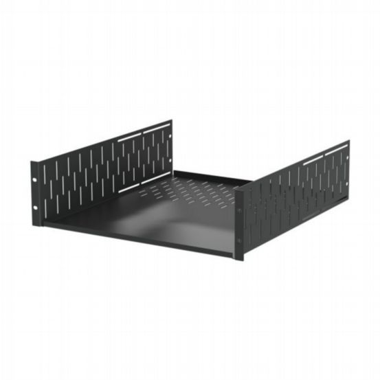 Penn Elcom 3U Black Clamping Rack Shelf – 500mm Deep