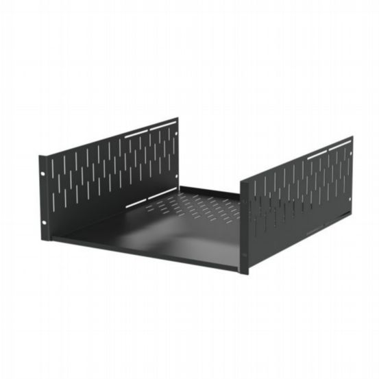 Penn Elcom 4U Black Clamping Rack Shelf – 500mm Deep