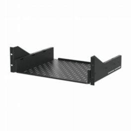 Penn Elcom Penn Elcom 3U Black 365mm Deep Sliding Rack Shelf with Vented Tray