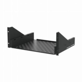 Penn Elcom Penn Elcom 4U Black 365mm Deep Sliding Rack Shelf with Vented Tray