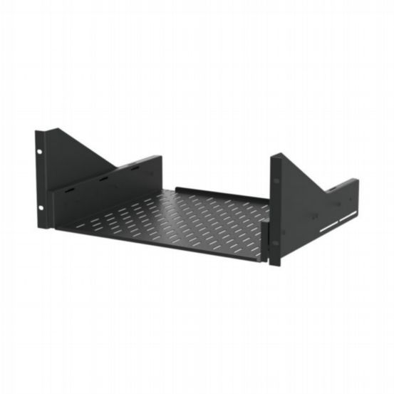 Penn Elcom 4U Black 365mm Deep Sliding Rack Shelf with Vented Tray