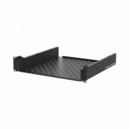 Penn Elcom Penn Elcom 2U Black 465mm Deep Sliding Rack Shelf with Vented Tray