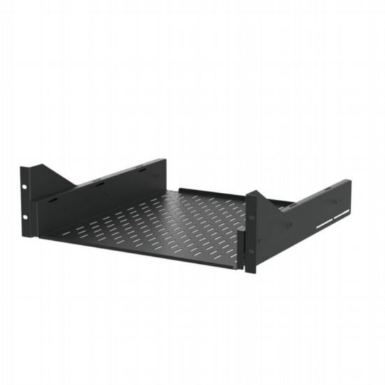 Penn Elcom 3U Black 465mm Deep Sliding Rack Shelf with Vented Tray