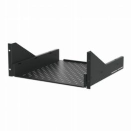 Penn Elcom Penn Elcom 4U Black 465mm Deep Sliding Rack Shelf with Vented Tray