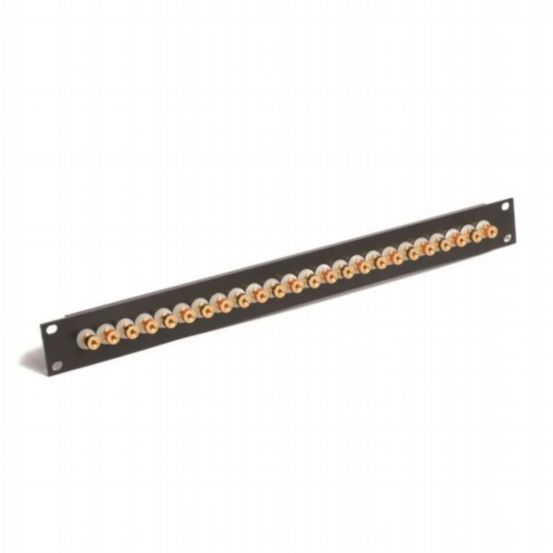 Penn Elcom Rack Panels Populated 1U Rack Panel Populated With 12 Binding Post Pairs black and red
