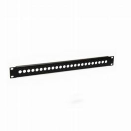 Penn Elcom Penn Elcom Rack Panels Punched 1U Patch Panel for 24 4mm Binding Post-Black R1313/1UK