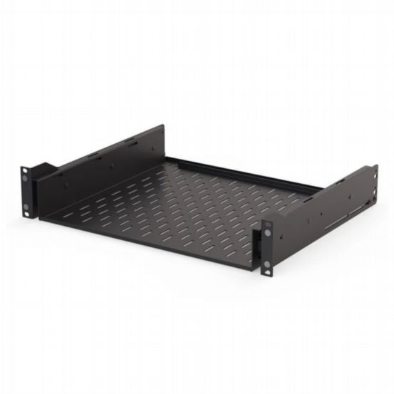 Penn Elcom 2U Sliding Vented Rack Shelf with Magnetic Face Plate System