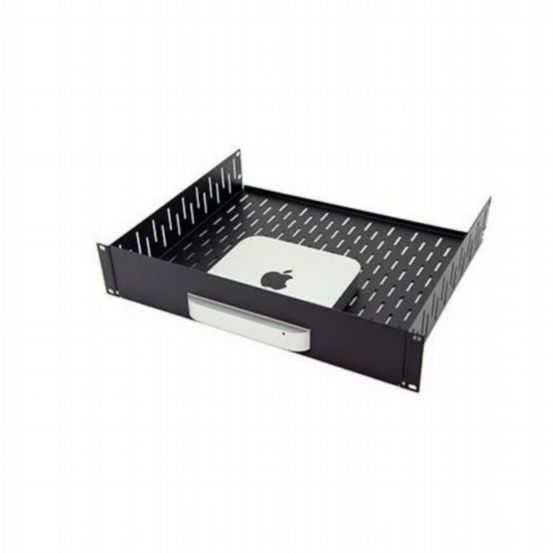 Penn Elcom 2U Vented Rack Shelf with Magnetic Faceplate for Mac Mini