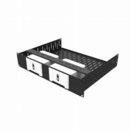 Penn Elcom Penn Elcom Rack Shelf Faceplates 2U Rack Shelf & Faceplate Cut Out For 2 x Sonos Connect Units
