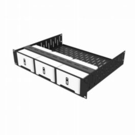 Penn Elcom Penn Elcom Rack Shelf Faceplates 2U Rack Shelf & Faceplate Cut Out For 3 x Sonos Connect Units
