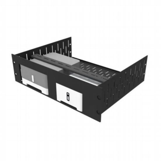 Penn Elcom Rack Shelf Faceplates 3U Rack Shelf Faceplate Cut Out For 1 x Sonos Bridge 1xCONNECT:AMP