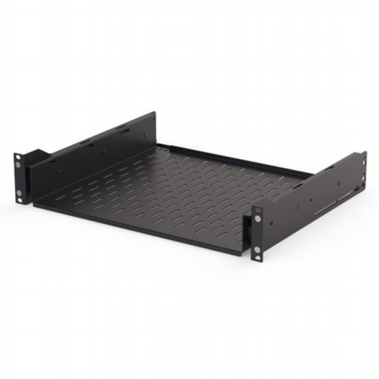 Penn Elcom 2U Sliding Vented Shelf with Magnets for Custom Face Plates