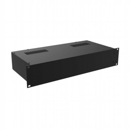 Penn Elcom 2U 220mm Deep Rack Box with Black Aluminium Front Panel