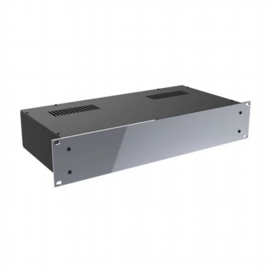 Penn Elcom 2U 220mm Deep Rack Box with Silver Aluminium Front Panel