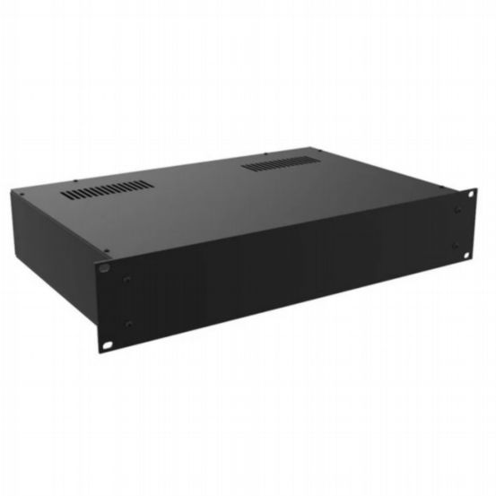Penn Elcom 2U 300mm Deep Rack Box with Black Aluminium Front Panel