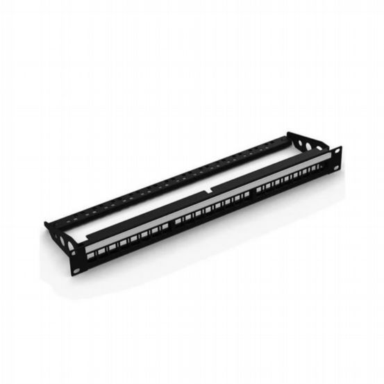 Penn Elcom Rack Panels Punched 1U Rack Panel for 24 Keystone Modules with cable management R2245/1UK