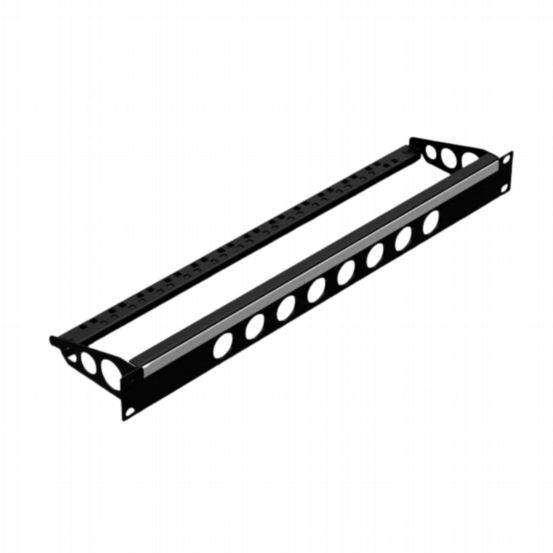 Penn Elcom Rack Panels Punched 1U Rack Panel Punched for 8 D Series Connectors with Cable Management