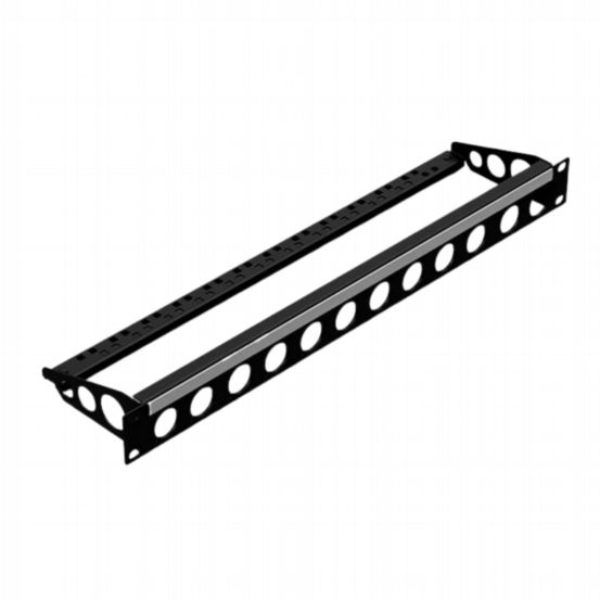 Penn Elcom Rack Panels Punched 1U Rack Panel Punched for 12D Series Connectors with Cable Management