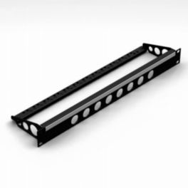 Penn Elcom Penn Elcom 1U Rack Panel for 8 x D-Series Connectors with Cable Support Bar