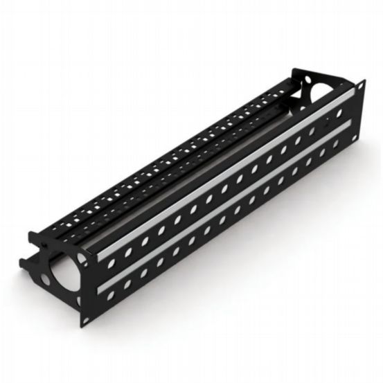 Penn Elcom 2U Rack Panel for 32 x BNC Connectors with Cable Support Bar