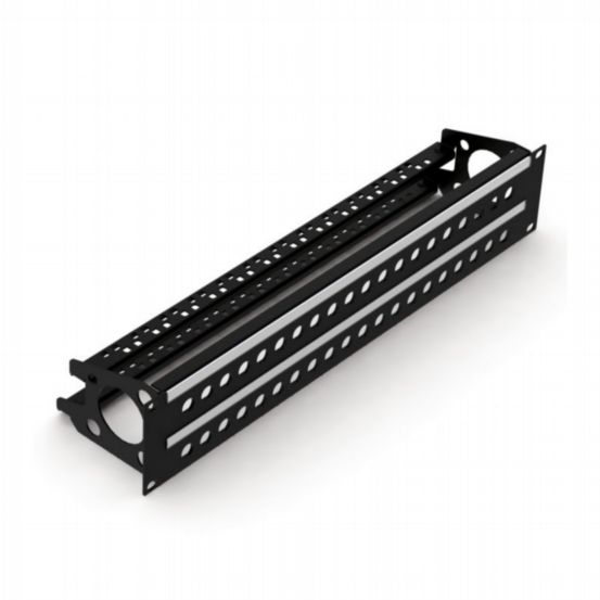 Penn Elcom 2U Rack Panel for 40 x BNC Connectors with Cable Support Bar